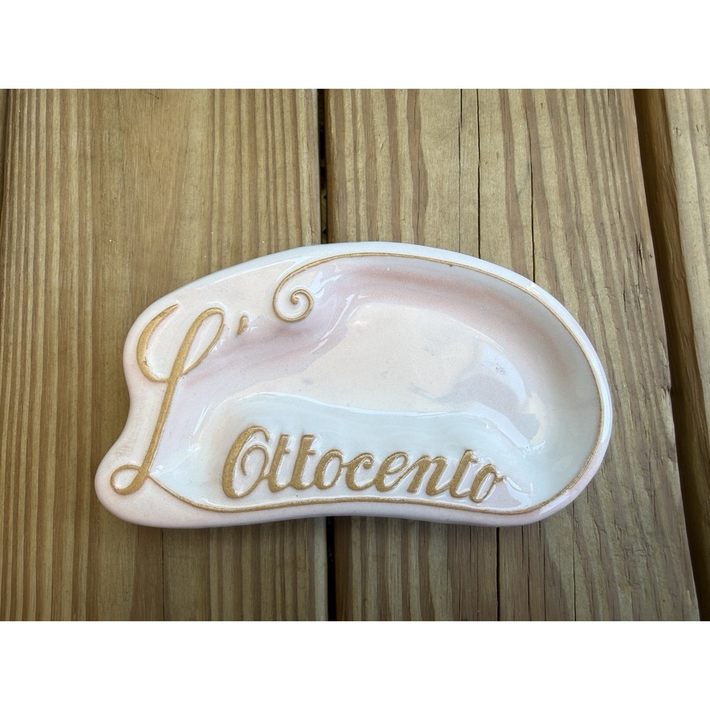 Vintage Gelateria L'ottocento Italy Small Dish Trinket Tray Soap Dish Catchall